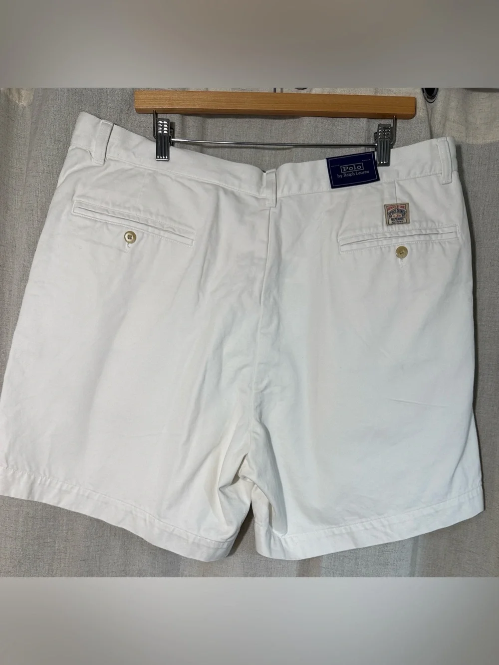 Polo Ralph Lauren Ivory Khaki Chino Shorts NWT Size 38